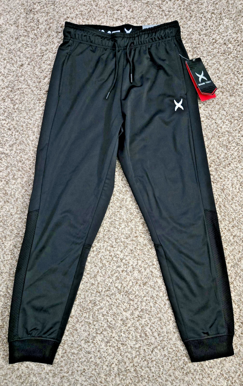 GAME TIME ACTIVE Boys Joggers Sweatpants Black Rapid Dry Tech Large 14-16 NWT